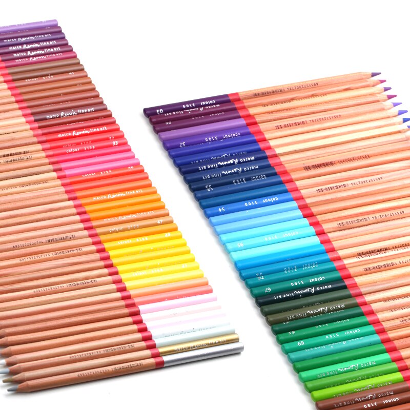 Marco Renoir 24/36/48/72/100 Colors Pencil Set lapices de colores profesionales Crayons Colouring Drawing Pencils Set