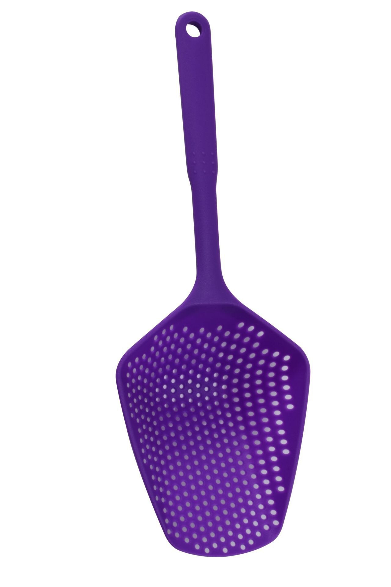 Non-Stick Water Leakage Shovel Long Scoop Plastic Hangable Storage Kitchen Gadgets Portable Cooking Tool Kitchen Accessories: dark purple