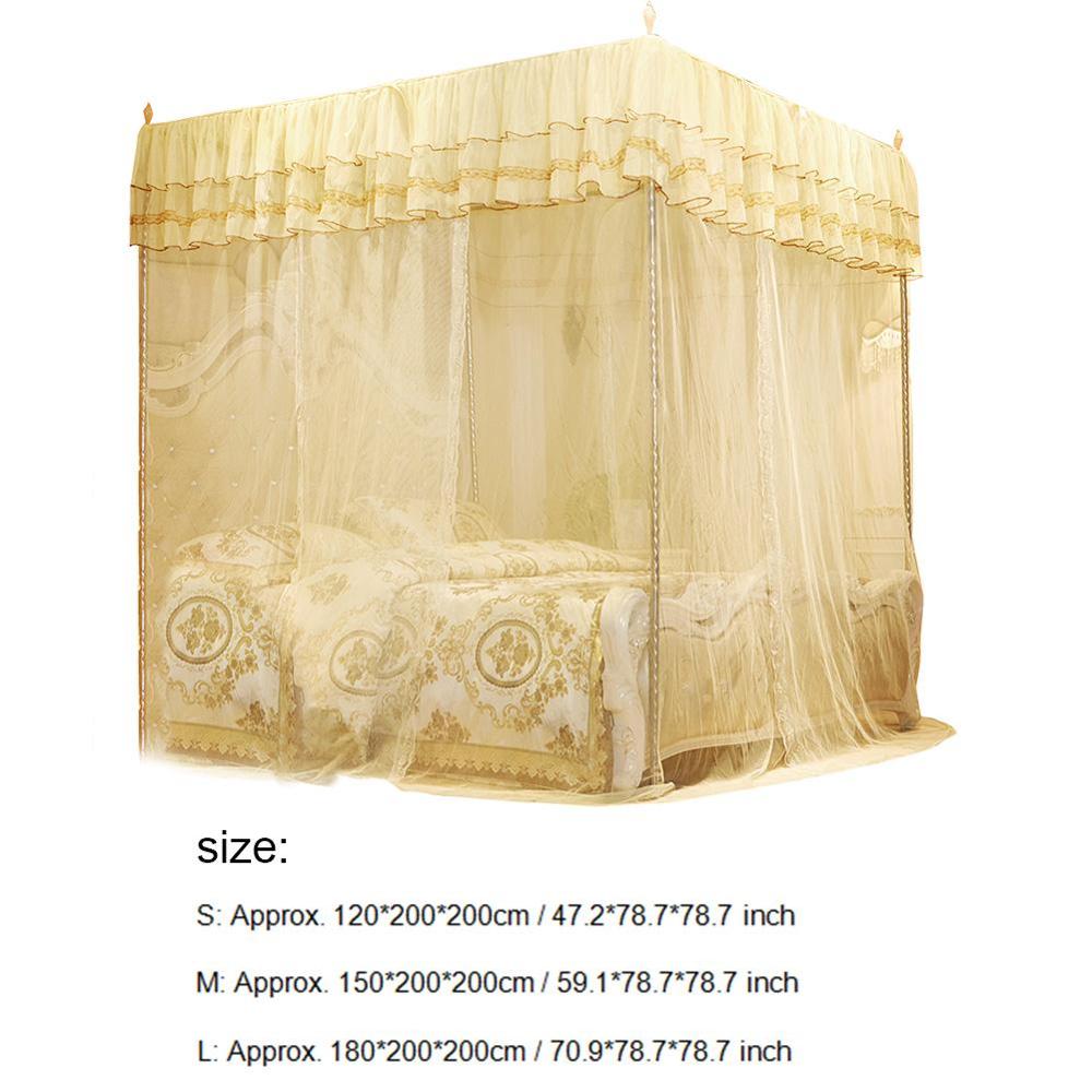 Luxury Princess Three-Openings Mosquito Bed Curtain Canopy Palace Top Mosquito Net Bedroom Supplies