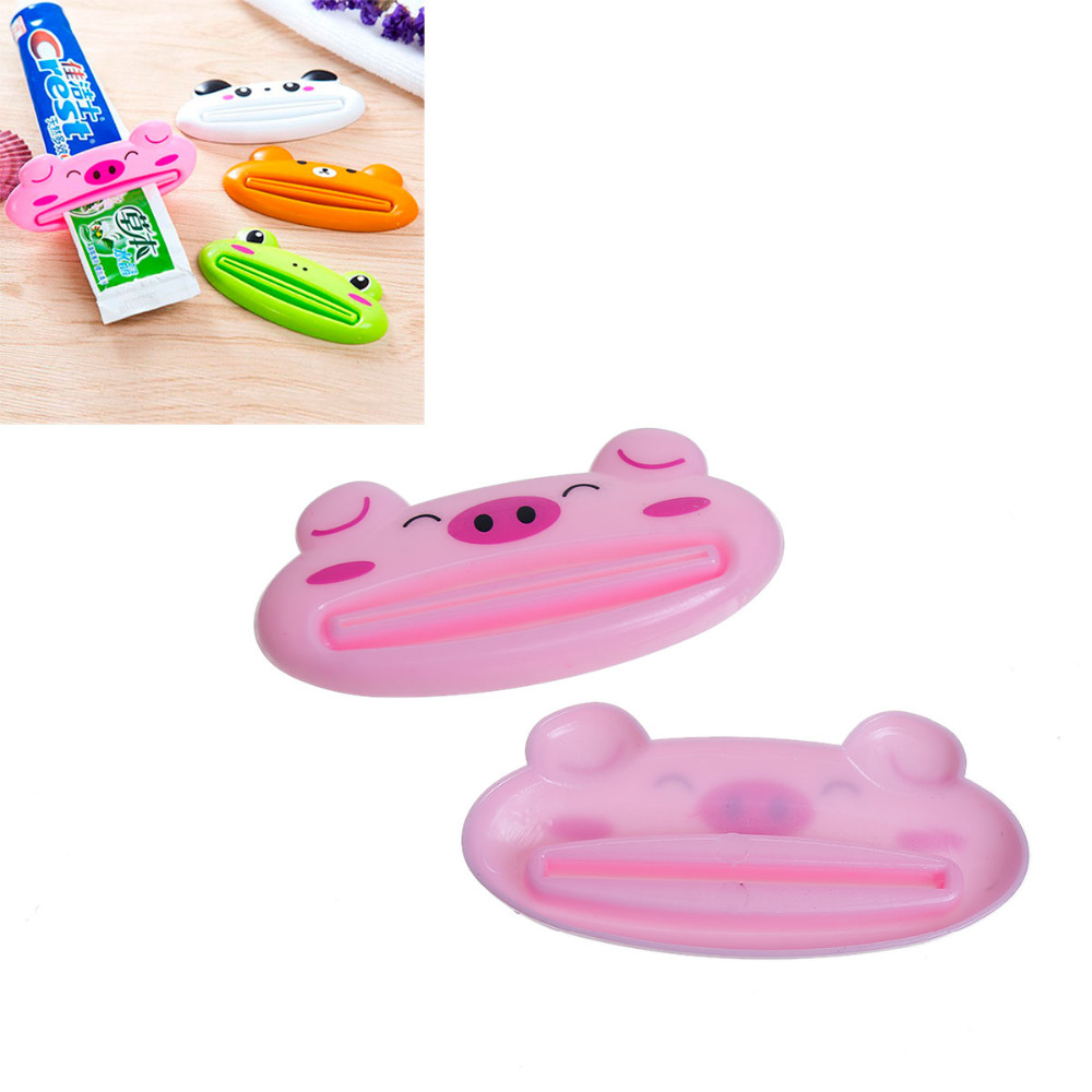 Plastic Cartoon Toothpaste Dispenser Cleanser Squeezer Extruder Bathroom Accessories Piggy / Frog / Bear / Panda 1pc