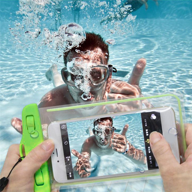 3.5-6 tommer vandtæt svømmetaske telefonpose drift dykning lysende undersøisk tørtaske telefon cover til vandsport strand