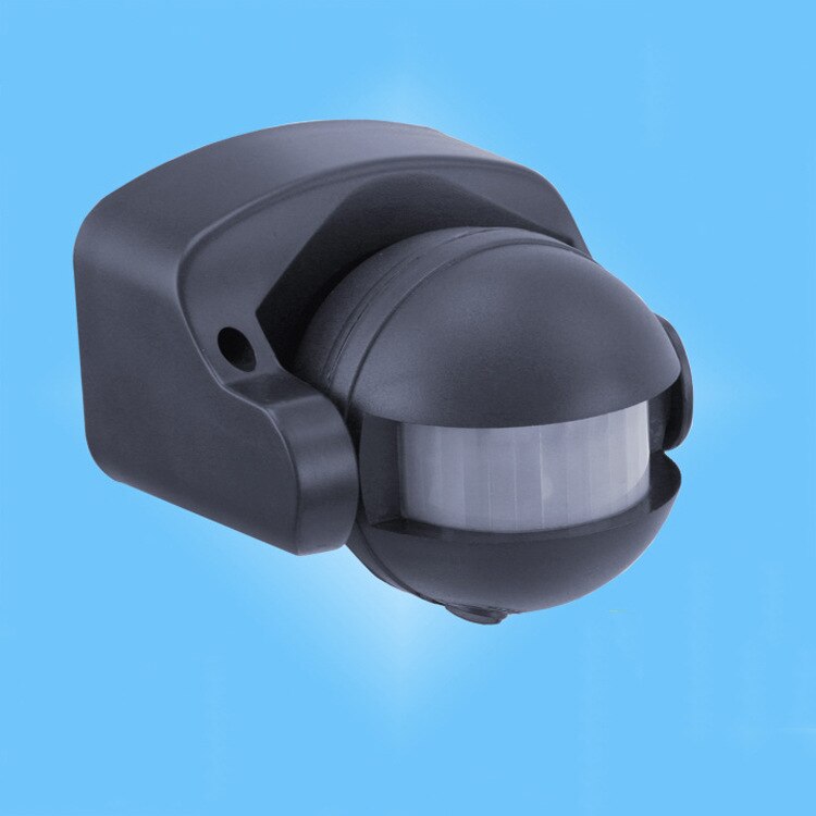 AC 220V-240V 110V 180 Degree Outdoor IP44 Security PIR Infrared Motion Sensor Detector Movement Switch Max 12m 50Hz 3-2000LUX: black