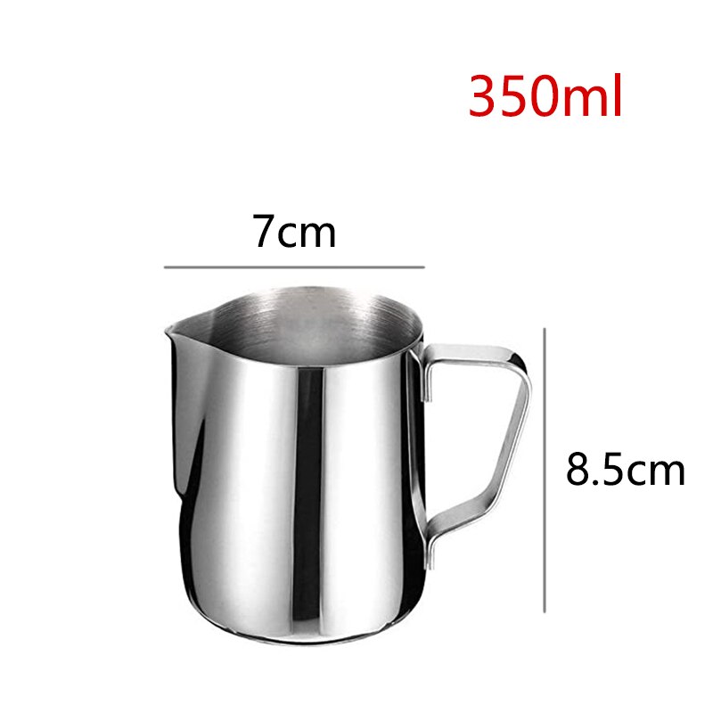 Milk Froth Pot-12oz/350ml Stainless Steel Coffee Tool Cup Creamer Frothing Pitcher for Espresso Coffee Latte Cappuccino Cups: 350ML