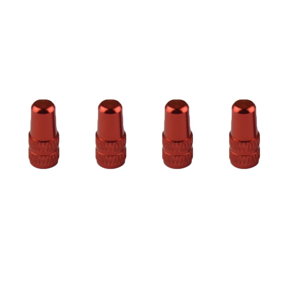 4Pc Fiets Velg Tyre Stem Air Ventieldopjes Stofkap Camping Banden Fiets Outdoor: Rood