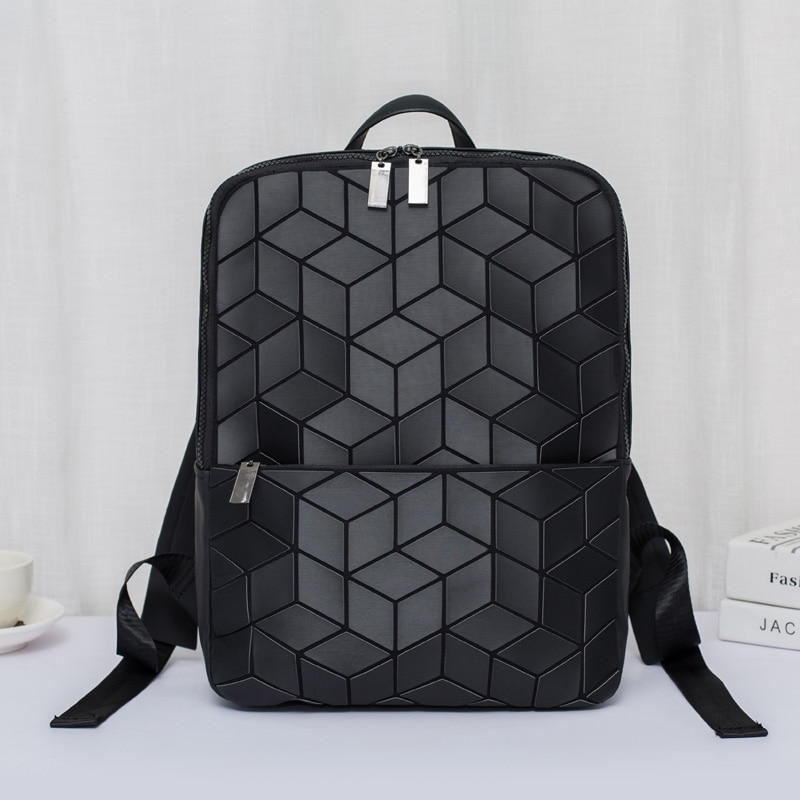 Vrouwen Lichtgevende School Rugzak Geometrische Schoudertas Vrouwelijke Backbag Vouwen Schooltassen Voor Tiener Meisje Hologram Rugzakken