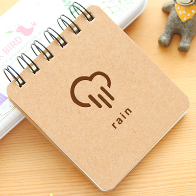 Jonvon Satone Korean Stationery Vocabulary Words Notebook Planner Notepad Diary Office Student Notebook Diary Planner: rain