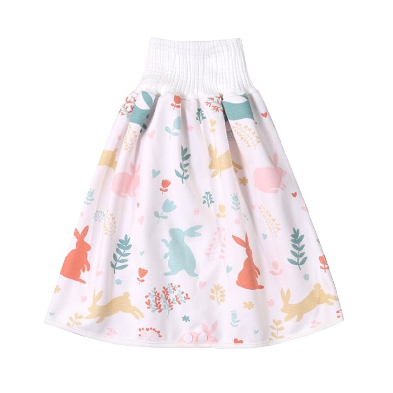 Comfy Children Diaper Skirt Shorts 2 in 1 Anti Bed-wetting Washable Cotton Potty Training Nappy Pants Waterproof Bed Clothes for: D / M app. 6.69x13.78in