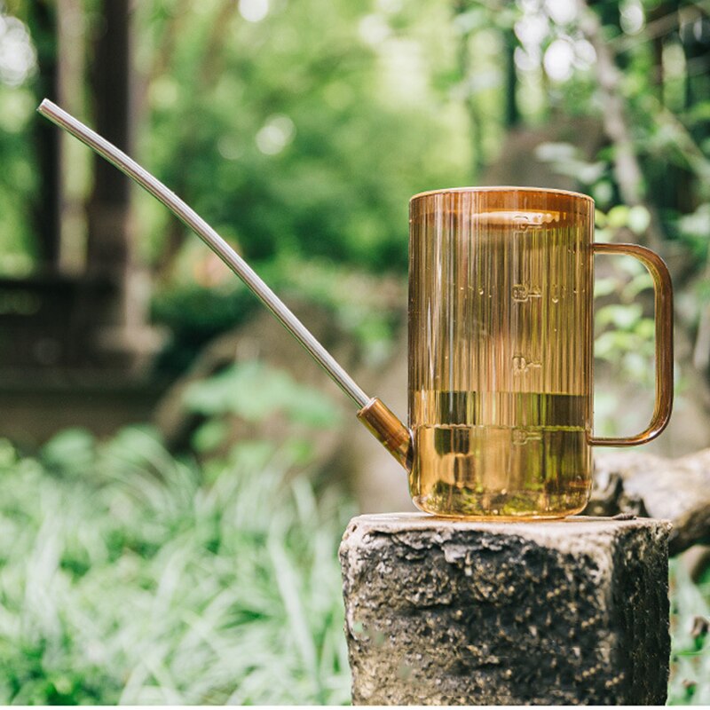 1L Plastic Watering Can Pot Plastic Long Mouth Garden Plants Watering Tool EL