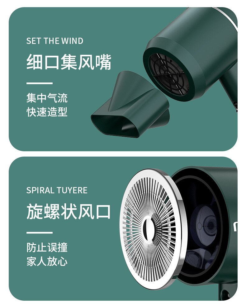 2200W Portable Mini Hair Dryer For Hair Blow Dryer Styling Tools /Cold Air Blow Dryer 3 Gear Adjustment 220V
