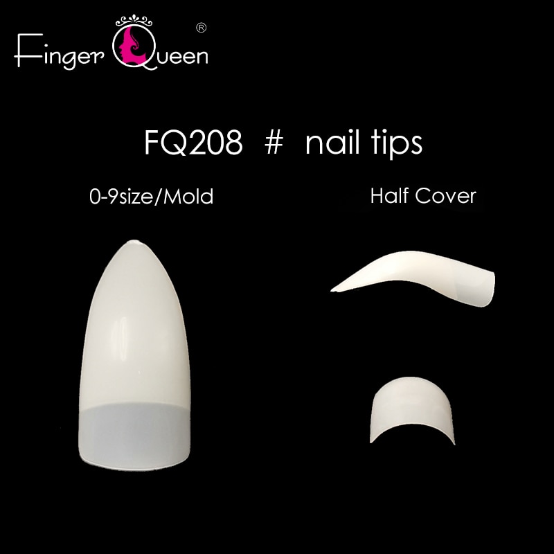 Finger queen 500 stuks verpakking met puntige, adelaarsvormige nepnagels, ultradunne adelaarsklauw nepnageltips, natuurlijke tip van acryl