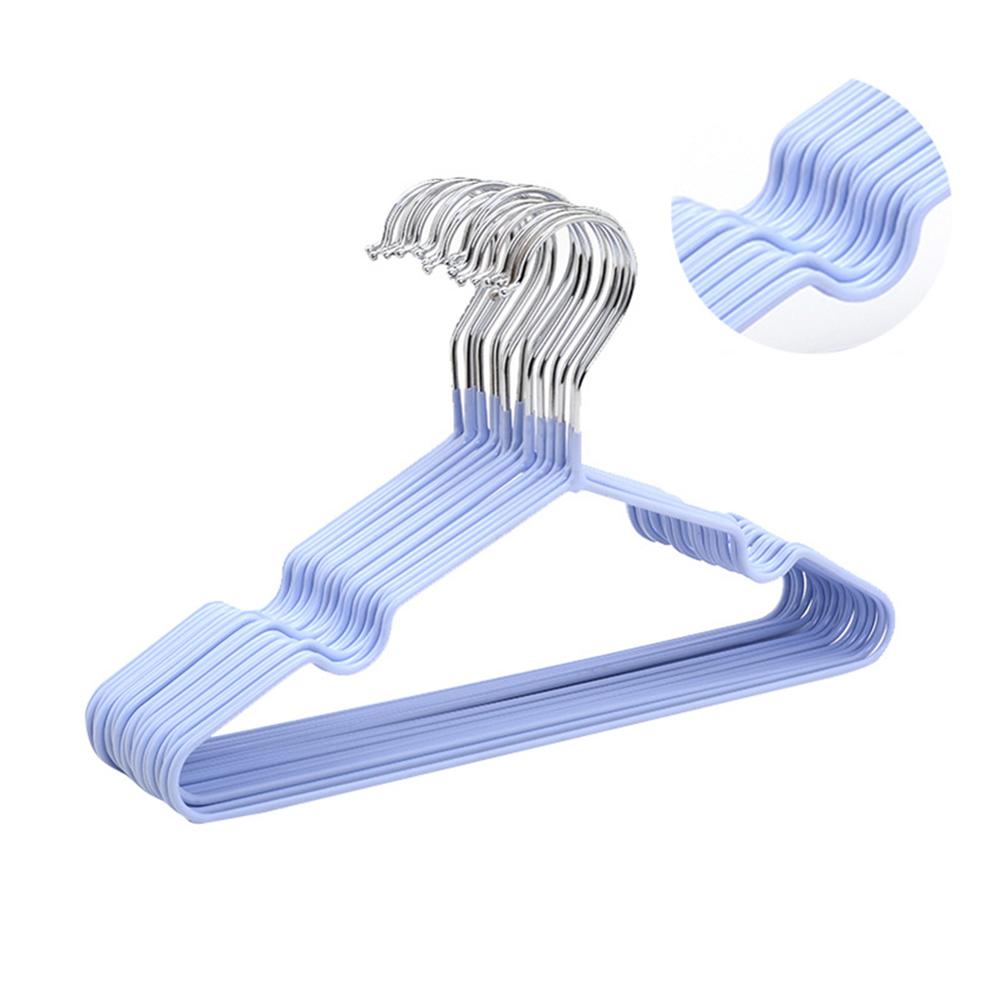 10pcs Kids Clothes Hangers For Jeans Pants Coat Hanger Home Storage Holder Dress Long Racks Plastic Clothing Hanger: Blue