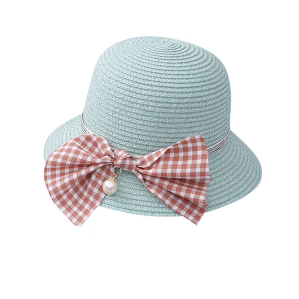 Meisjes Strohoed Leuke Prinses Hoeden Kids Summer Straw Hat Strik Strand Zon Hoeden Voor Meisjes Kinderen Zon hoed