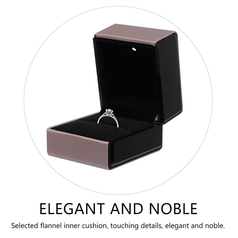 2 Stuks Mini Sieraden Opbergdoos Elegante Oorbel Ring Ketting Box Met Led Light Valentijn Liefde Bedelarmband doos