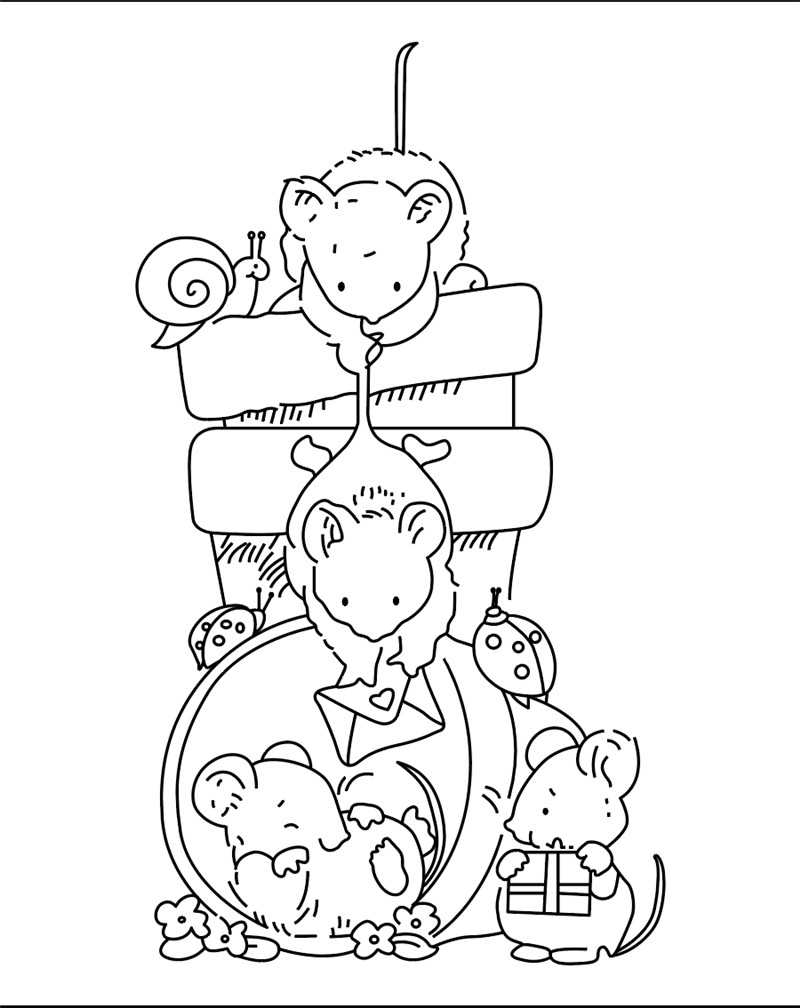 10x8 mouse Transparent Clear Silicone Stamp Seal for DIY scrapbooking photo album Decorative clear stamp