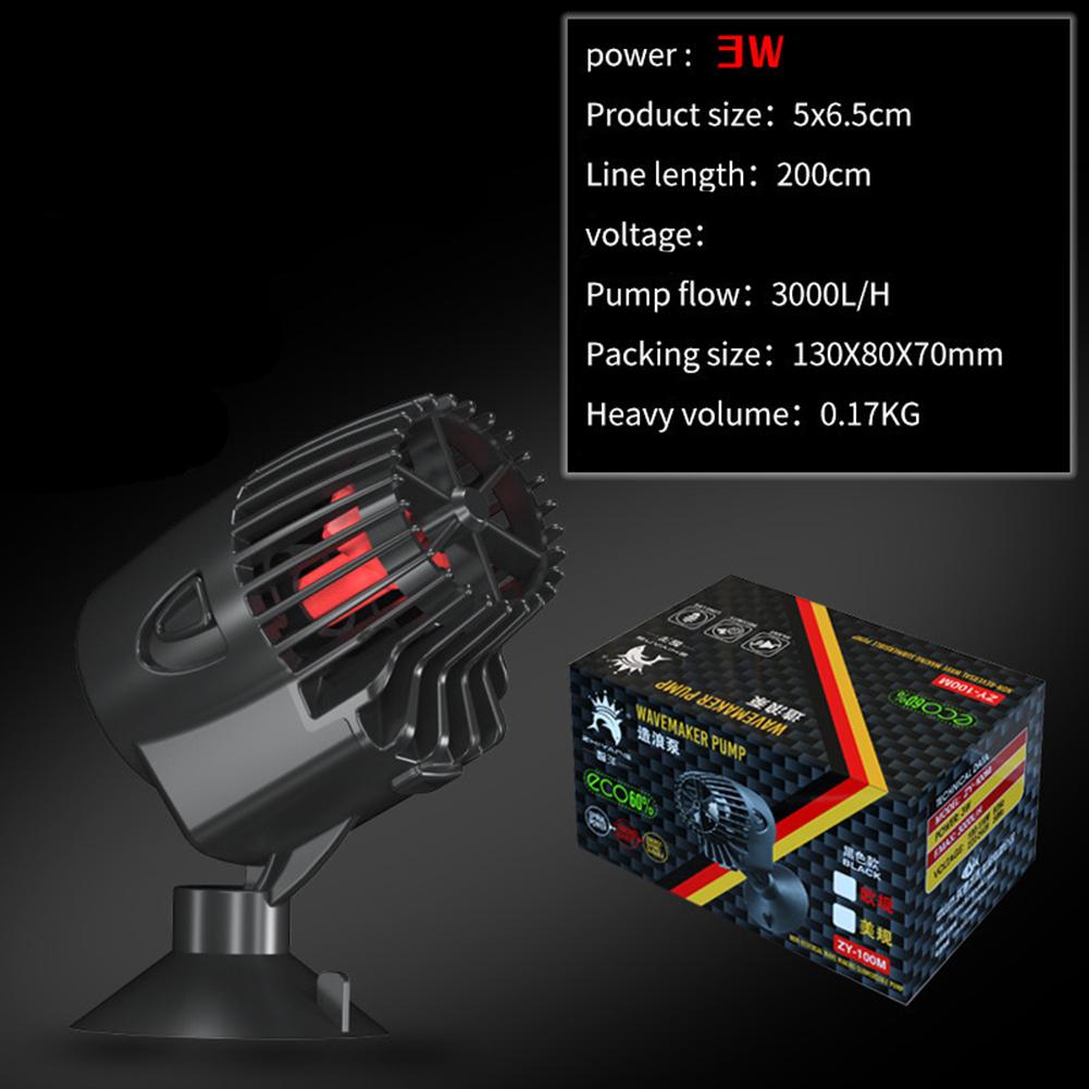 Wavemaker Wave Maker Water Pump for Aquarium Fish Tank Submersible Aerobic Pump Water Circulation Pump Flow Surf Pump 220-240V: US Plug 100M black
