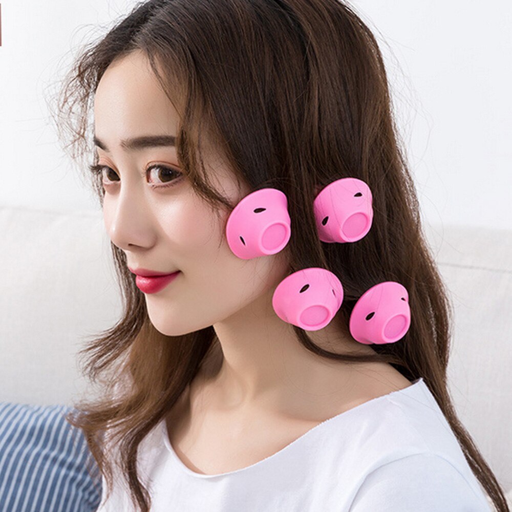 30 pz Del silicone Dei Capelli Bigodini Morbida Gomma Magico Cura Dei Capelli Rulli con Il Sacchetto Trasparente Casa salone Nessun Calore Arricciatura Dei Capelli strumenti per Lo messa in piega Fai da Te