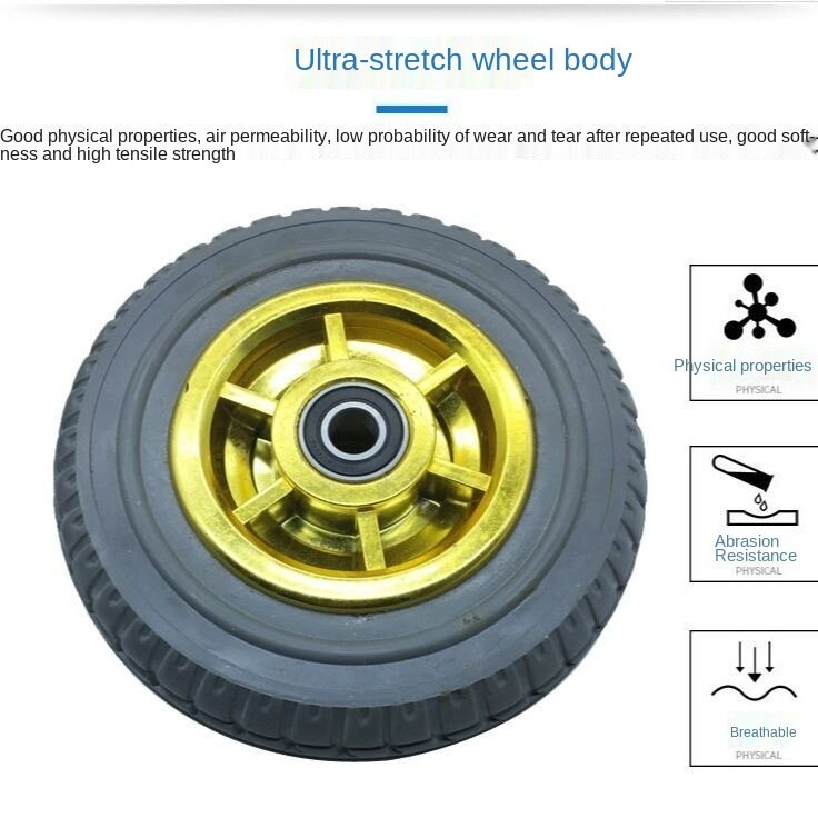 Solid Rubber Casters Lightweight 3&amp;quot; 5&amp;quot; Flatbed Trolley Trailer Wheels Trolley Casters