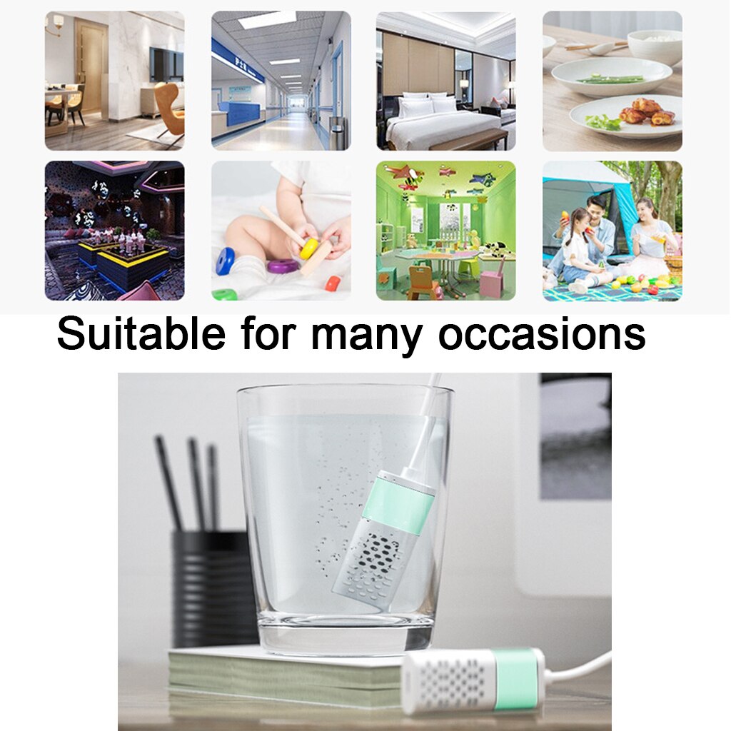 Mini Hypochlorous Acid Generator, 5V USB Hypochlorous Acid Water Maker, Portable Self-Made Disinfection Sterilizing Maker: Green