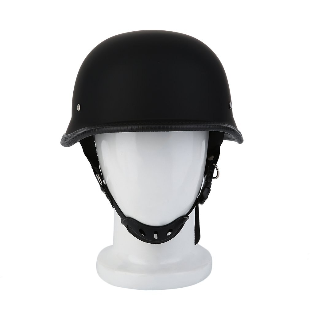 /Motorhelm Duurzaam Half Gezicht Duitse Helm M/L/Xl Duitse Stijl Vintage Matte zwart Carbonfiber Leshp
