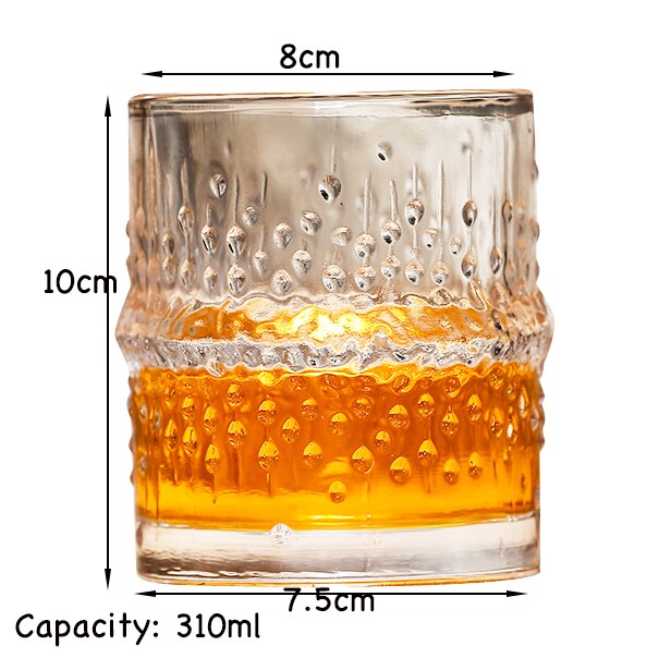 Whiskyglazen, Scotch Bril, ouderwetse Whisky Bril/Perfecte Voor Scotch Liefhebbers/Stijl Glaswerk Voor Bourbon/Rum: Raindrop