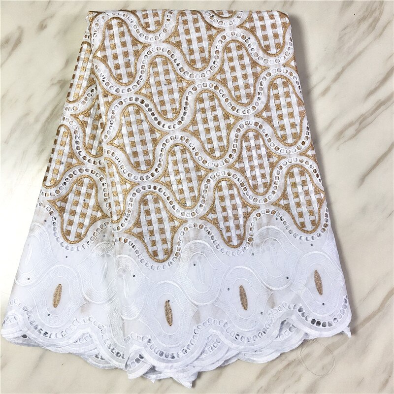 Blesing Swiss Voile Lace In Switzerland White Swiss voile Lace with Holes African Lace Fabric Cotton Fabrics For Dress 5 Yards