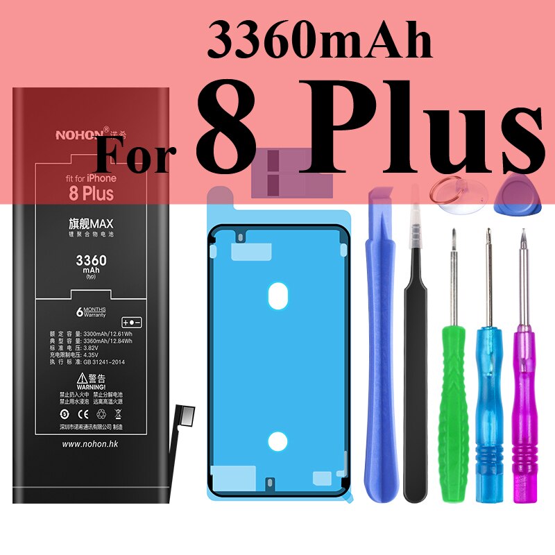 Nohon Batterie Für Apple iPhone 5S 5C 6 6s 7 8 Plus 6P 6sP 7P 8 P Li-polymer Batterien + Werkzeuge Für Apple iPhone 5S 5C 6 6s 7 8 Plus