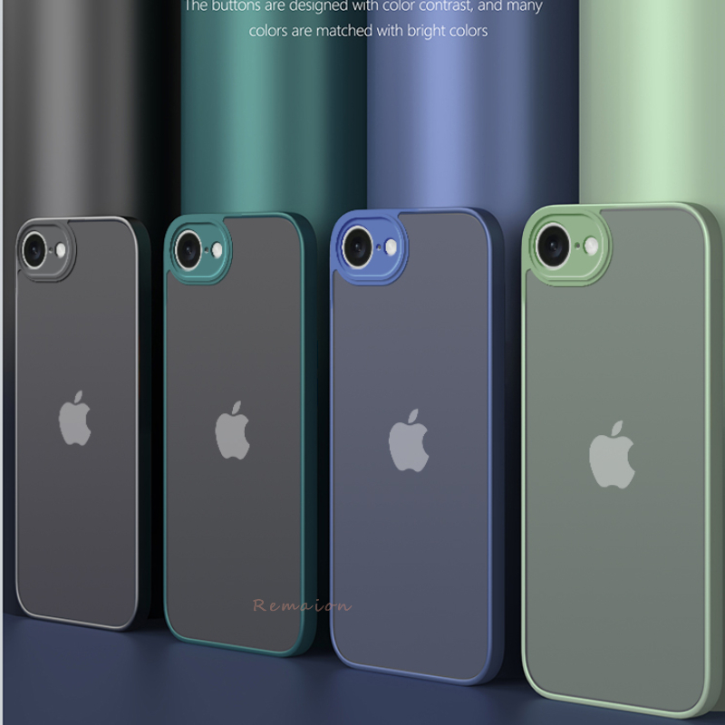 Para iPhone 16E funda SE4 2025 armadura de PC dura mate de lujo bloqueo de Color a prueba de golpes Fundas protectoras de cámara para iPhone 16e cubierta