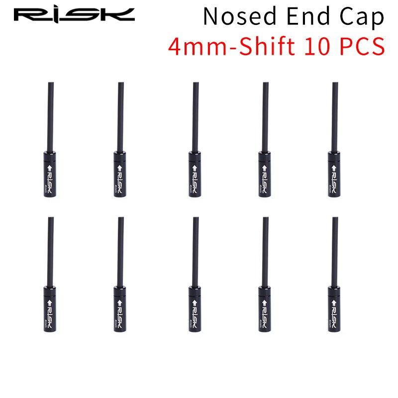 Risico 10 Stks/partij Universele 4 Mm/5 Mm Mtb Racefiets Fiets Brake Shift Kabel Nosed End Cap Lijn /Draad Buis Stofdicht Mouw Aluminium: 4mm-Shift 10 PCS