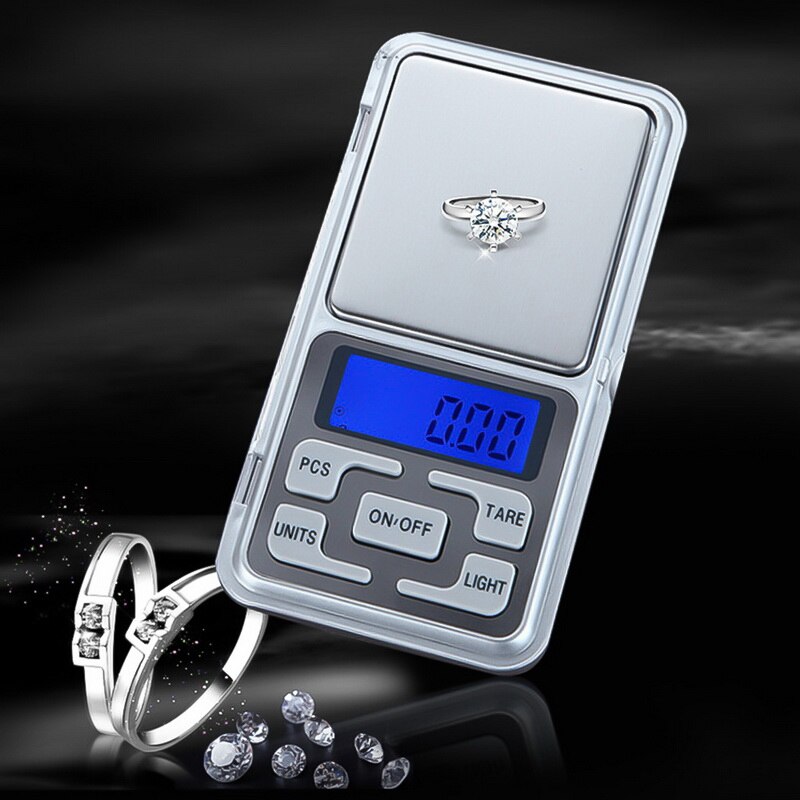 Voedsel Keukenweegschaal Digitale Elektrische Mini Schalen Hoge Nauwkeurigheid Precisie Pocket Gram Voor Sieraden Gewicht Lcd Display Backlight