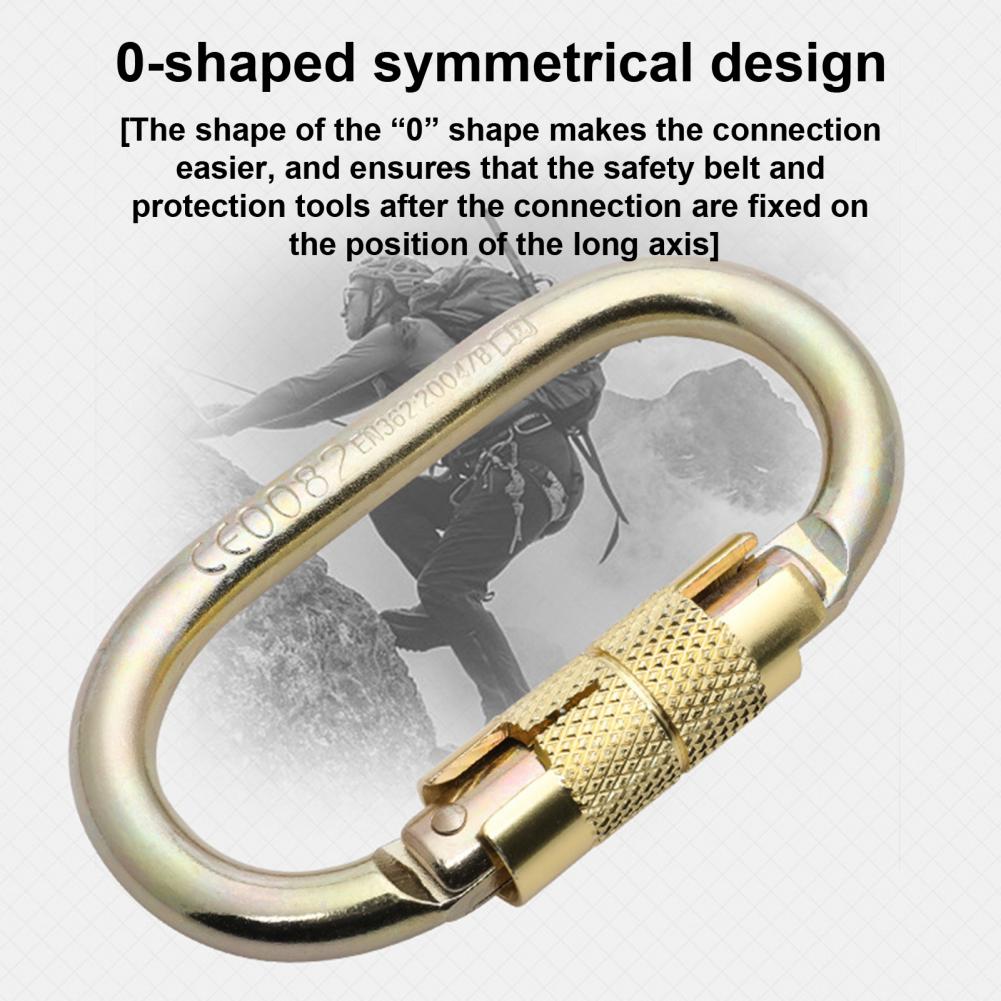Universal Locking Clips Anti-oxidation Ergonomic Alloy Steel High Hardness Climbing Carabiner
