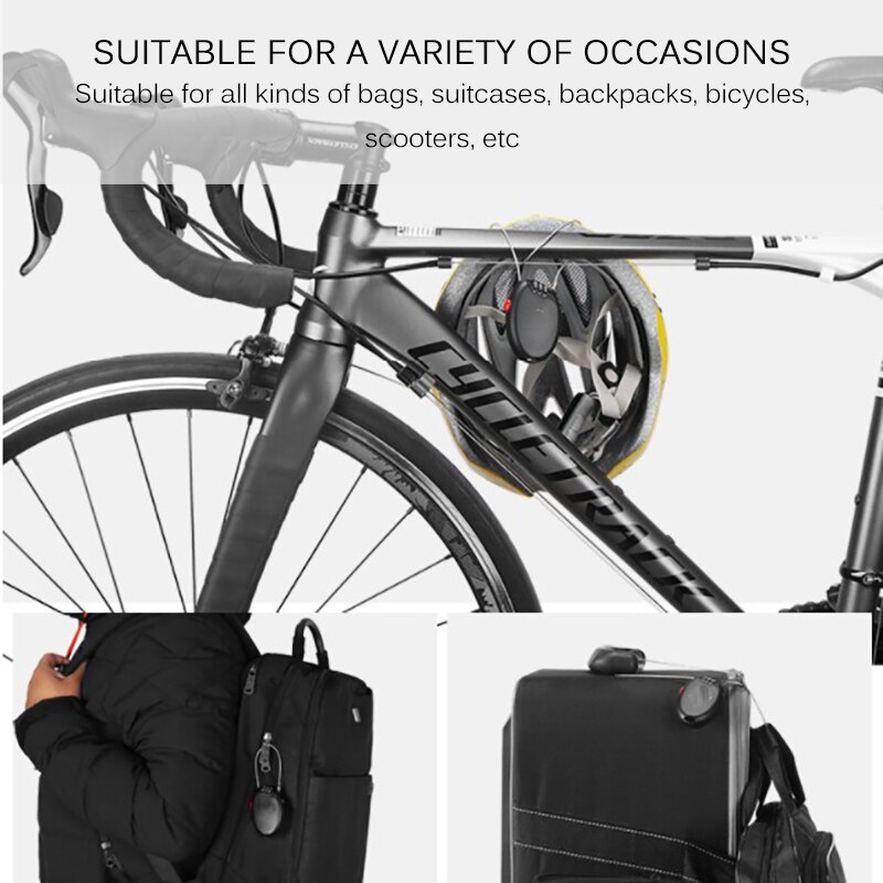 Candado de Cable de piñón fijo para bicicleta de montaña, Mini contraseña antirrobo, para monopatines, mochila con cierre