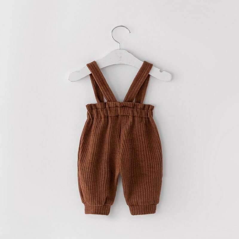 2022 New Spring Baby Girl Boy pantaloni cachi rossastro marrone elastico in vita Waffle velluto a coste Harlan pantaloni ravanello vestiti per bambini E1401