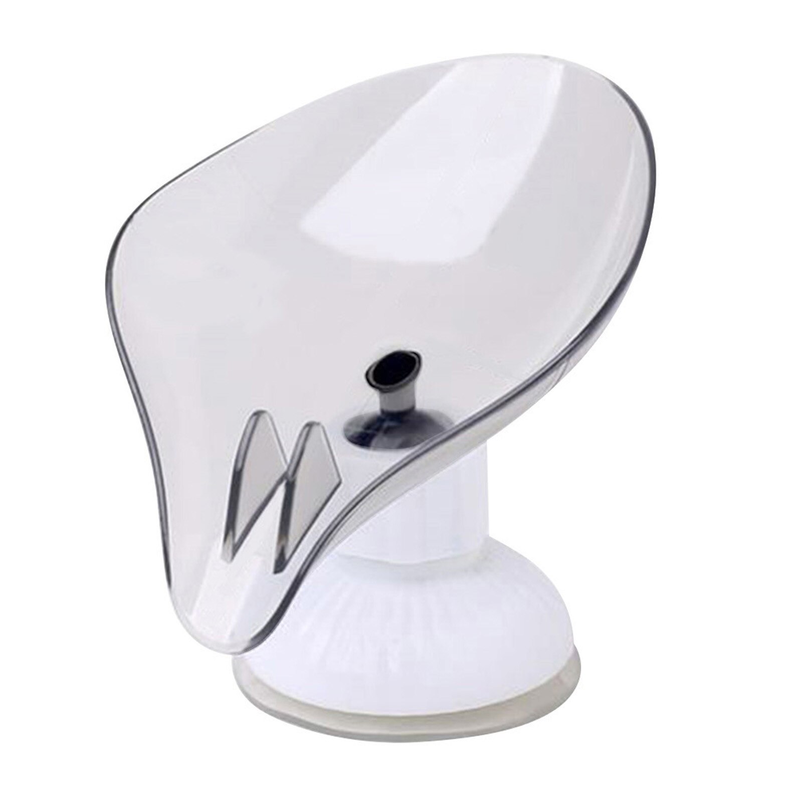 Suction Cup Soap Dish Holder Self-Draining Soap Saver Box Not Punched for Shower Bathroom Kitchen: Gray