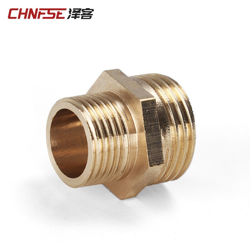Brass Pipe Hex Nipple Fitting Quick Coupler Adapter 1/8 1/4 3/8 1/2 3/4 1 BSP Male to Male Thread Water Oil Gas Connector