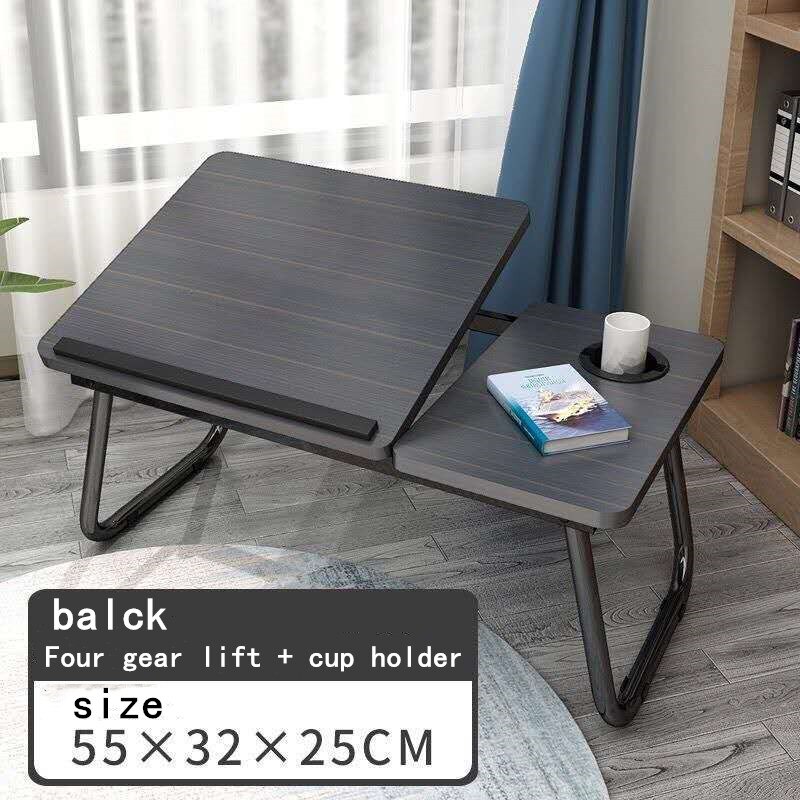 Bureau d'ordinateur Portable pliant à la maison pour lit et canapé ordinateur Portable lit plateau Table bureau Portable pour étude et lecture: black