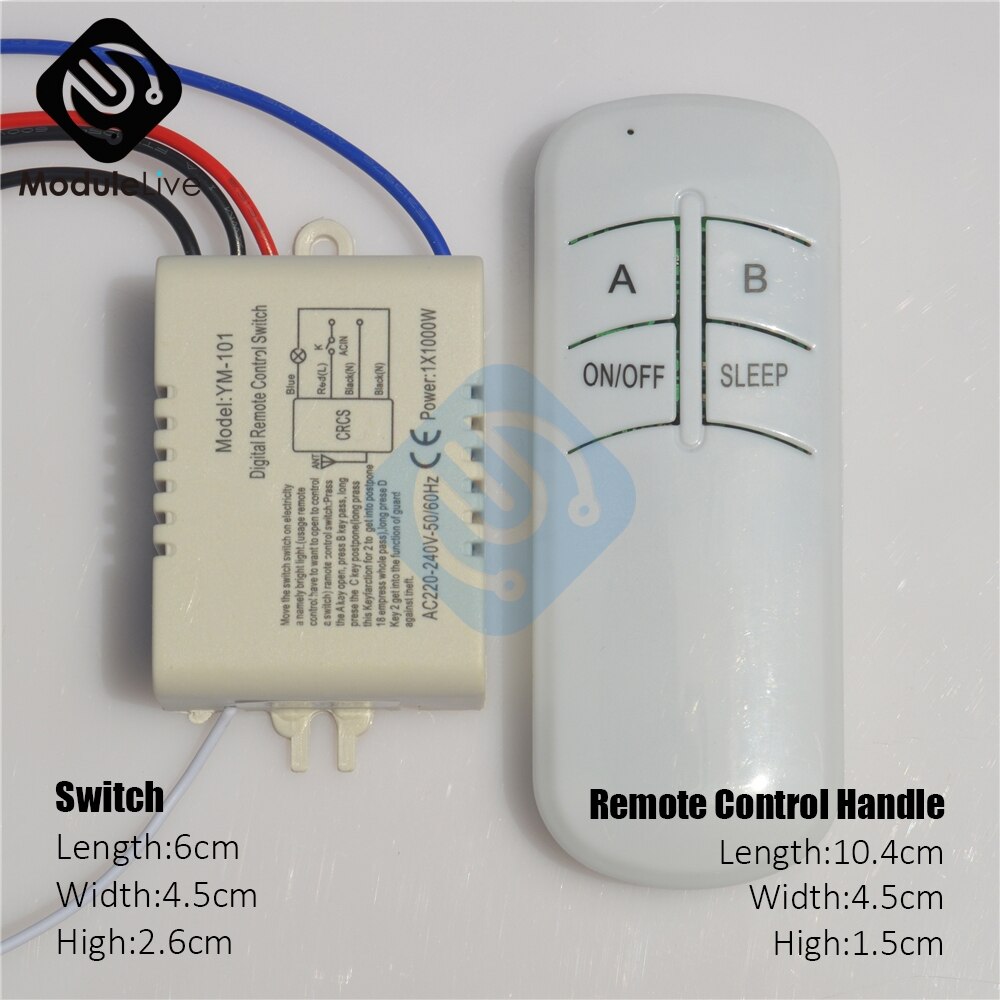 1/2/3/4 Way Channels Wireless Remote Control Switch ON/OFF 220V Lamp Light Wifi Remote Controller Switch Receiver Transmitter