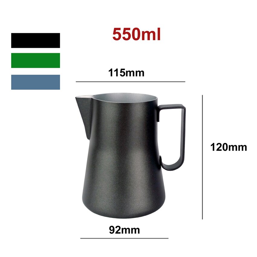 Mælkeskummende kande mælkeboble kop kaffe latte kande espresso kaffe kande trække blomster kop rustfrit stål kaffestel