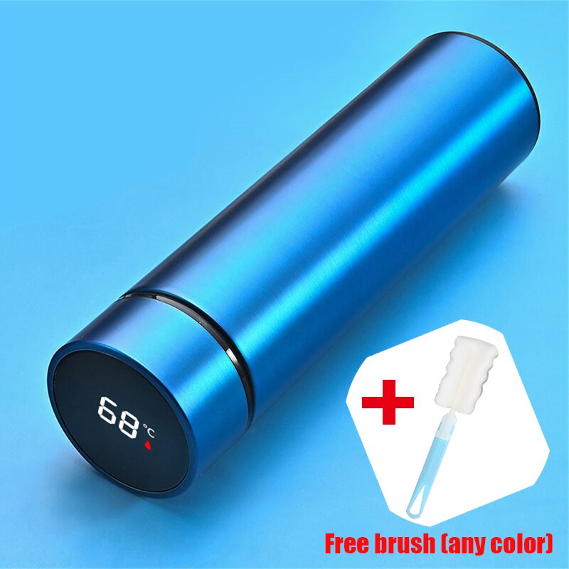 Temperature Intelligent Measurement Thermos 500ml Cup Bottle Touch Control LED Digital Display Coffee Cup Bottle Christmas: F