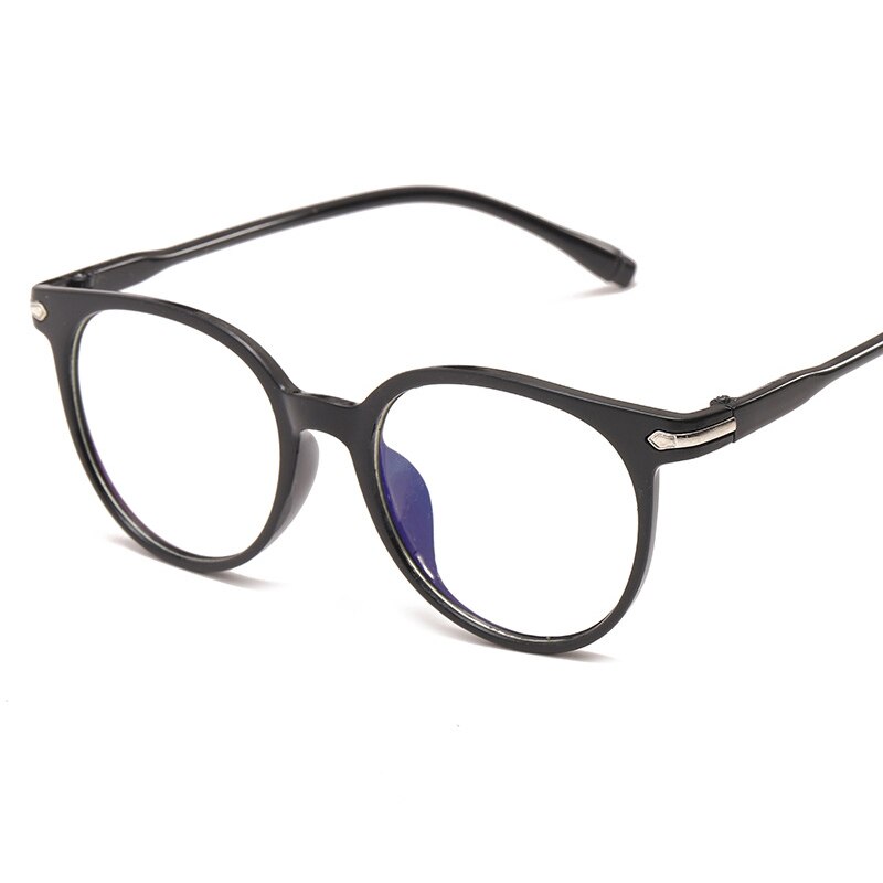 Transparent Computer Round Frame Glasses Women Men Anti-blue Light Round Glasses Blocking Glasses Optical Glasses Goggles: 01