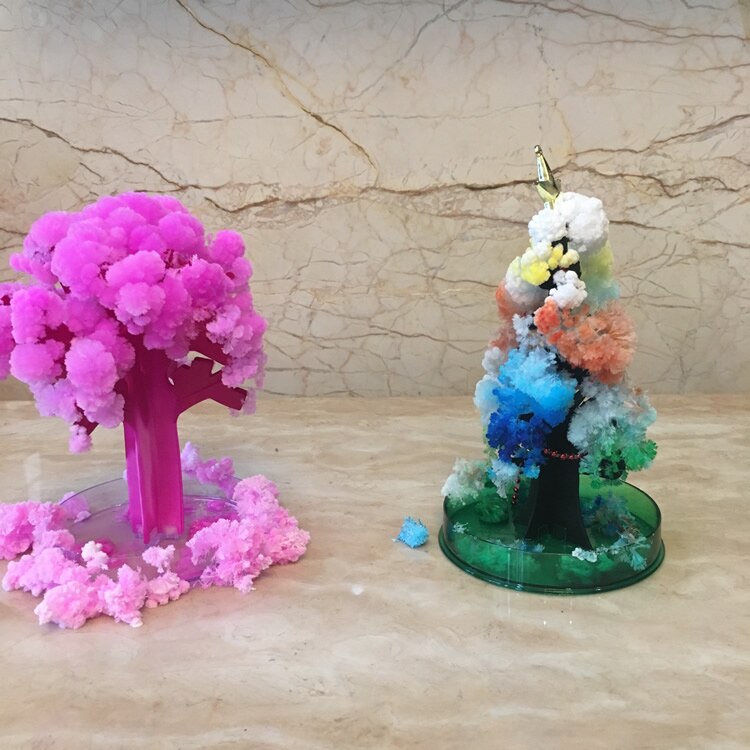 6 pz la magia di crescita albero crescente magico carta sakura 12*12 centimetri 50g divertente per bambini regalo scienza istruzione per l'apprendimento