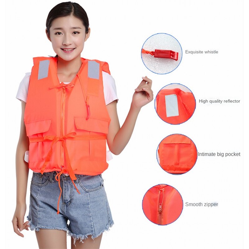 Life Vest Lightweight Nylon foam Adjustable Life whistle SOS Jacket Vest Swimming surfing motion Water Safety Products: 2