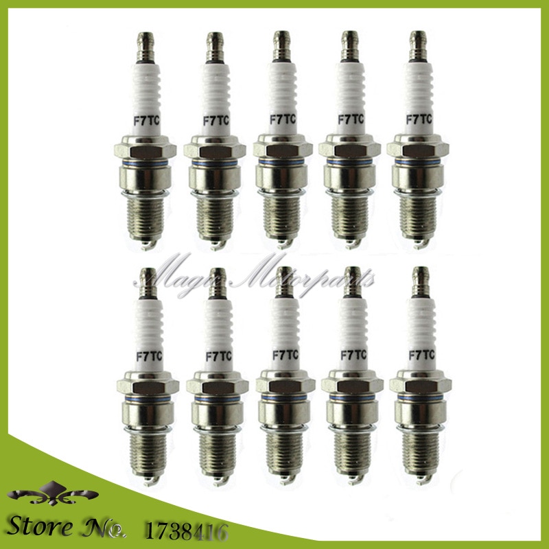 10x F7TC Spark Plug For Honda GX120 GX160 GX200 GX240 GX270 GX340 GX390 Generator Lawnmower