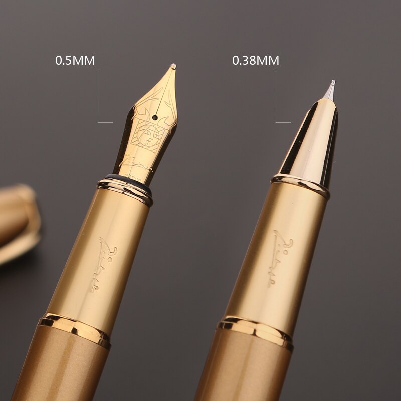 Picasso guld helmetallkropp iraurita reservoarpenna 0.38/0.5mm bläckpennor dolma kalem caneta brevpapper lyxiga signeringspennor 1039