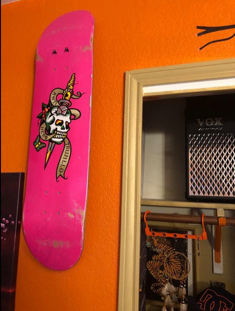Colgador Skateboard Longboard cubierta flotante Pantalla de montaje en pared percha de Skate, soportes de almacenamiento y bastidores de Skateboard