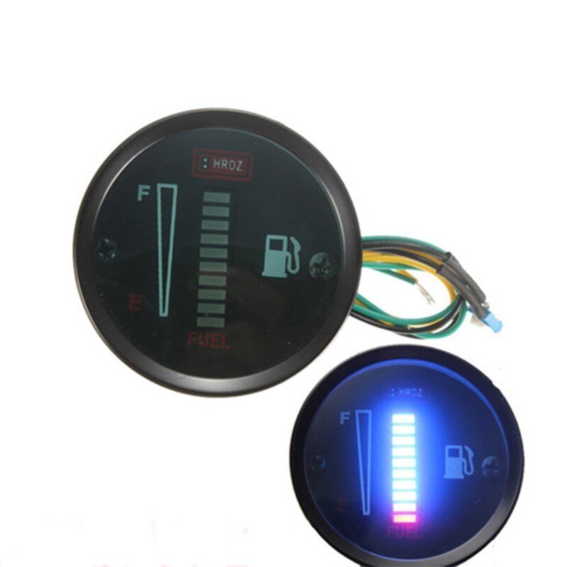 Automotive Fuel Meter LED Fuel Level Meter Fuel Level Sensor 12V Motorcycle Aluminum Alloy