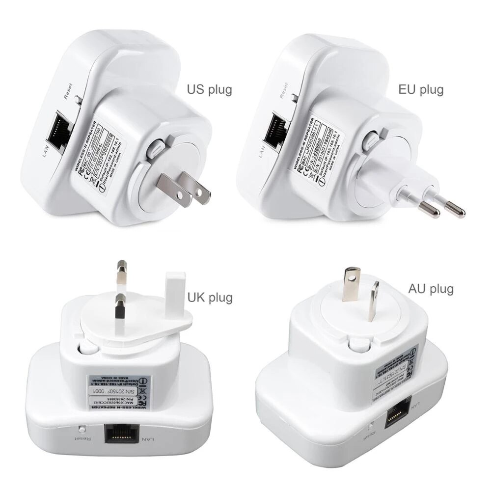 Wireless Wifi Repeater 300Mbps 802.11n/b/g Extender Amplifier Signal Booster