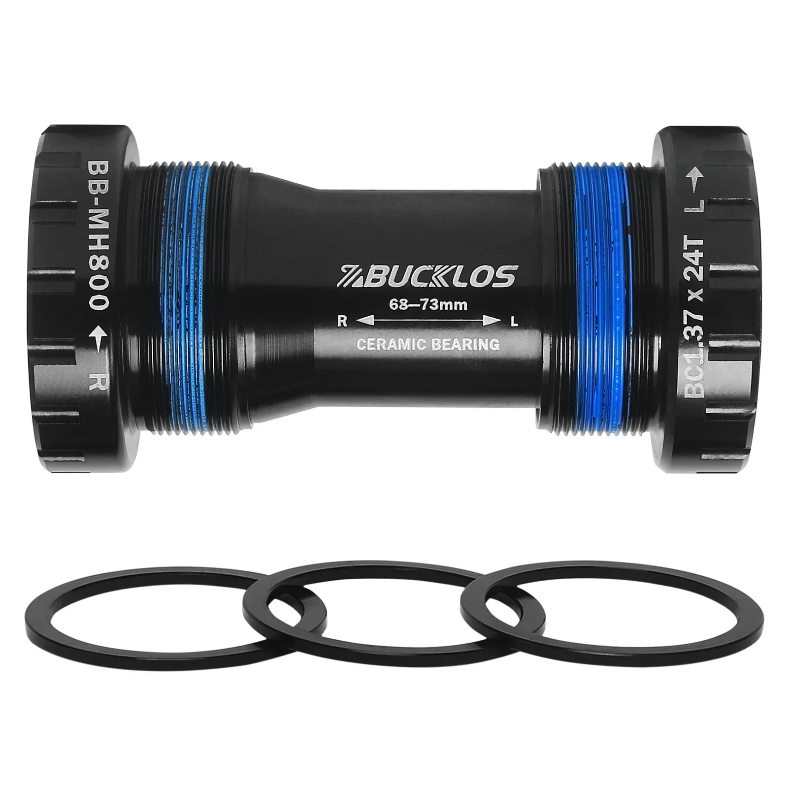BUCKLOS Bicycle Bottom Bracket BB68/73 Sealed Bearing BB 24mm Ceramic Bearing Bike Bottom Bracket for MTB Road Bike Crank BB