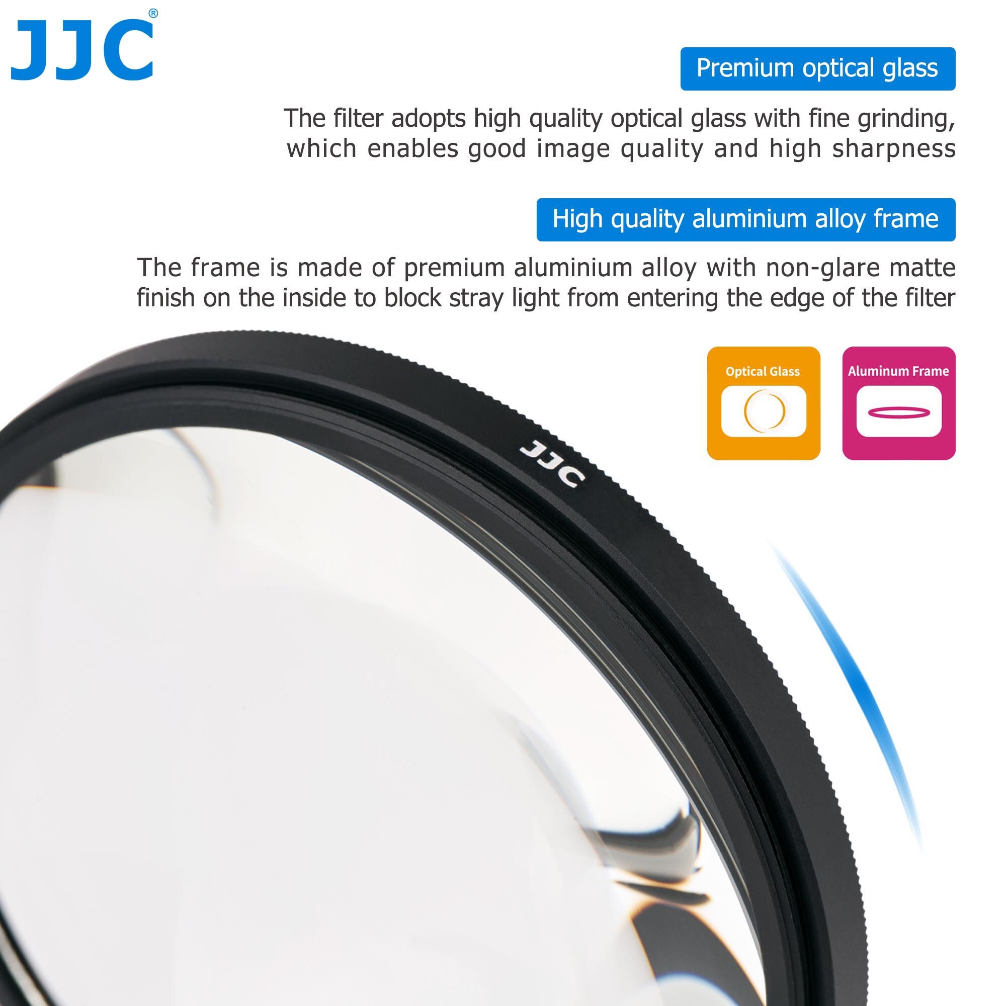 Jjc Close-Up Macro Filter Kit + 2 + 4 + 8 + 10 Close Up 40.5Mm 49mm 52Mm 55Mm 58Mm 62Mm 67Mm 72Mm 77Mm Met Camera Filter Case Pouch