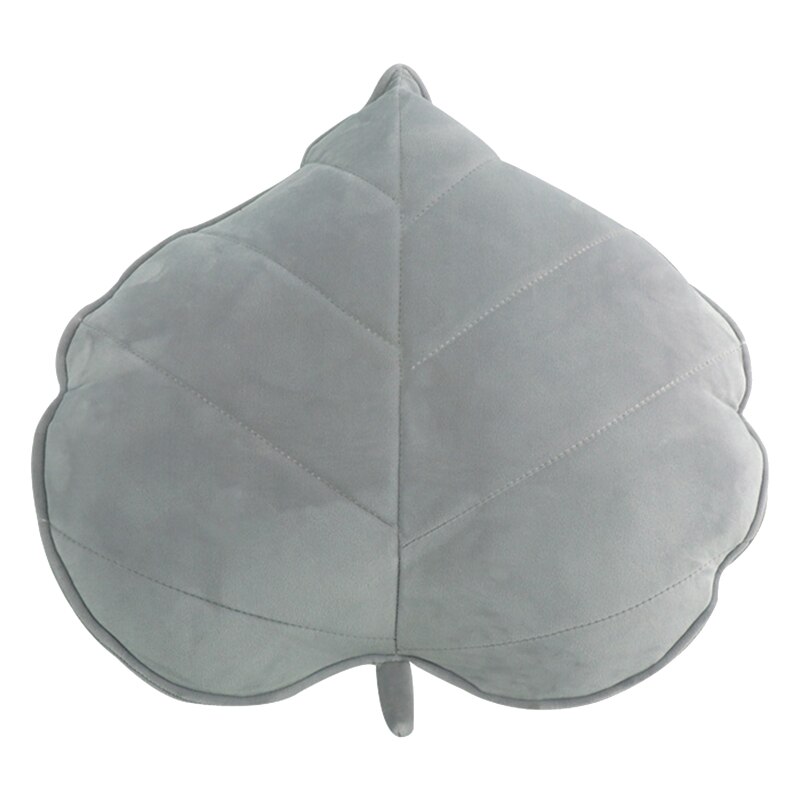 3D Simulatie Leaf Pluche Kussen Gevulde Pp Katoen Kussens Gooien Kussen Voor Thuis Slaapkamer Kantoor Decoratie Stoel Kussen 바디필로우: Light Grey