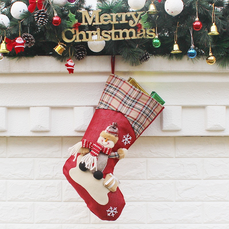 Kerstsok, kerstversiering voor thuis, kerstsokken, kerstboomdecoratie, kerstversiering